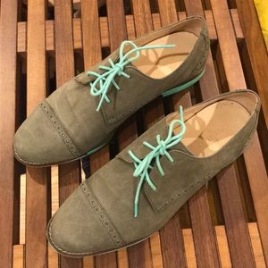 Cole Haan Olive and Teal Lace Oxford - Size 8.5